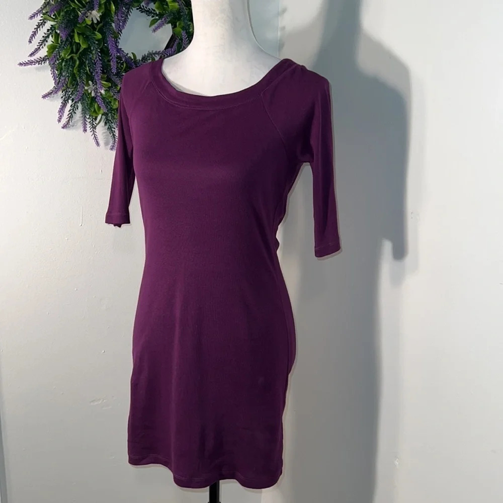 Belle du Jour, L ,short sleeve, midi scoop neck,t-shirt dress‎ 100% cotton - Picture 2 of 5